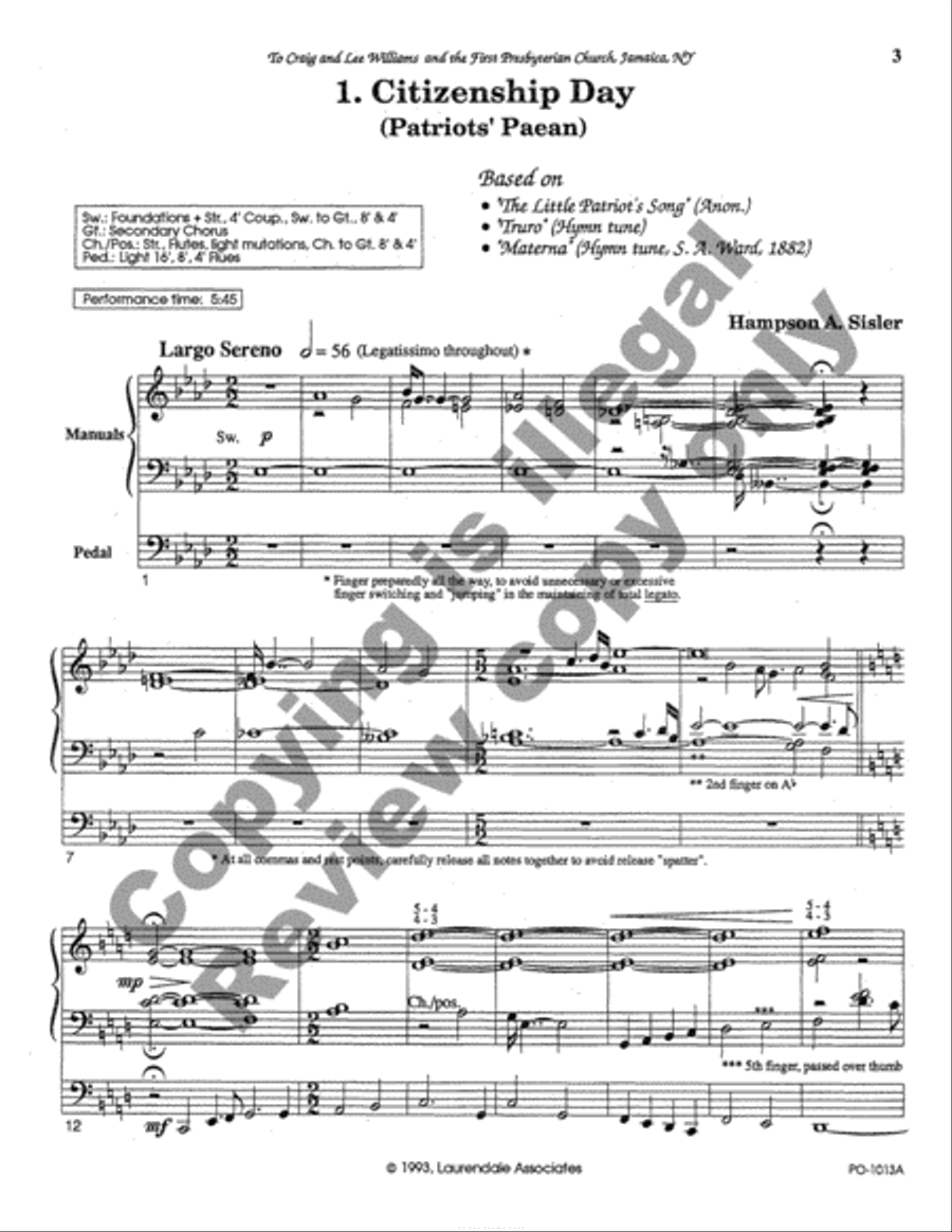 Civic Events Suite Organ scores gallery preview page 3