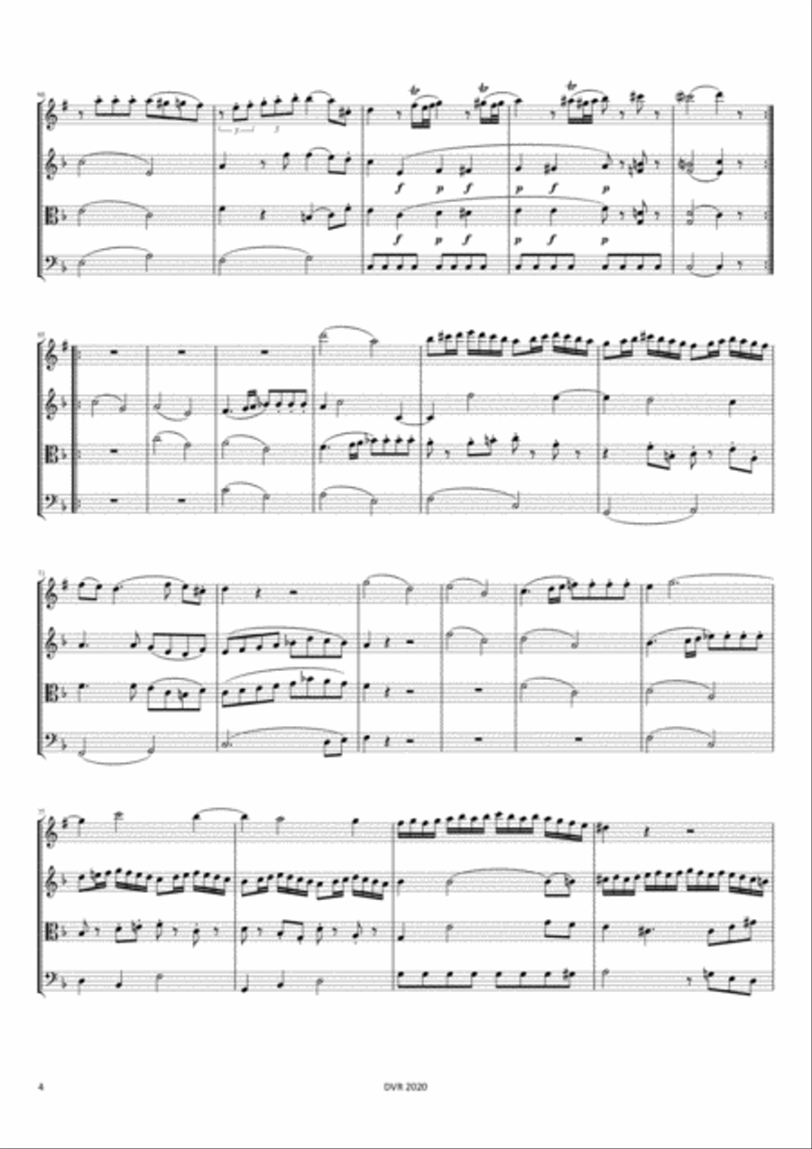 Mozart - Clarinet Quartet Kv370 with String Trio (from Oboe Quartet) Small Ensemble scores gallery preview page 6