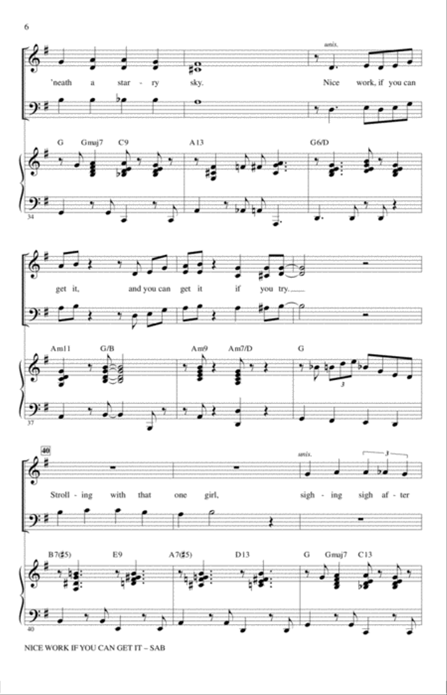 Nice Work If You Can Get It 3-Part scores gallery preview page 5