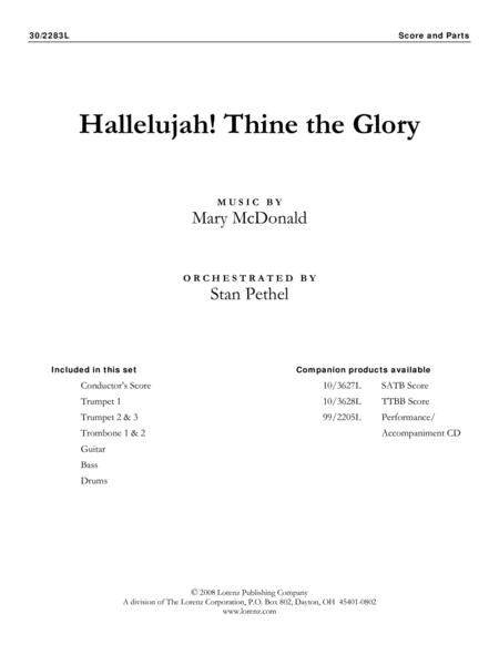 Hallelujah! Thine the Glory - Brass and Rhythm