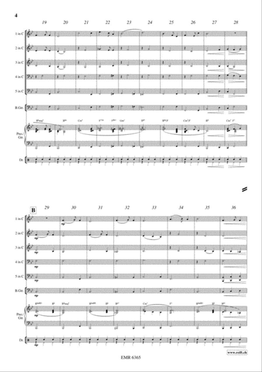 Silent Night Silent Night Brass Band scores gallery preview page 5