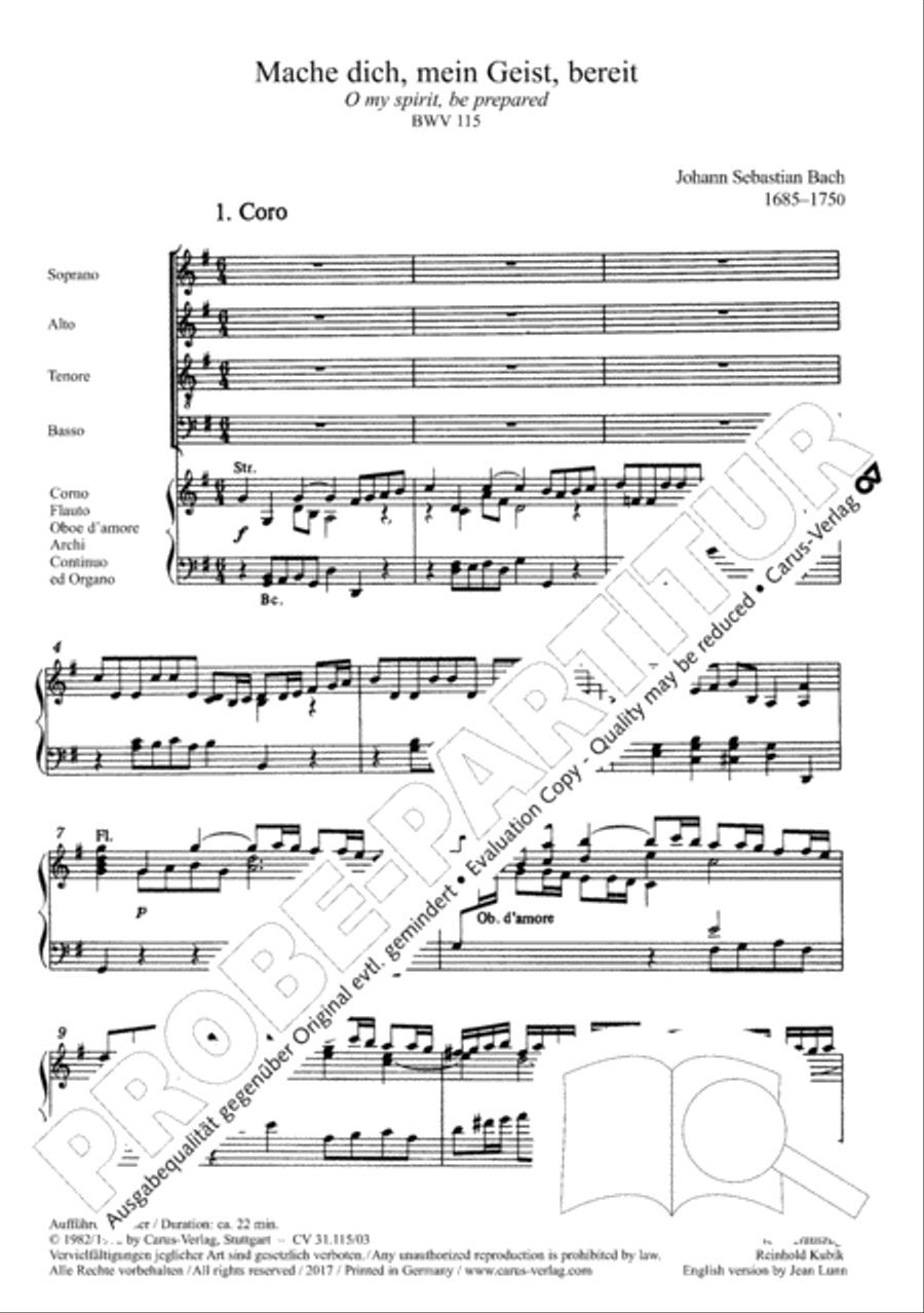 O my spirit, be prepared (Mache dich, mein Geist, bereit) 4-Part scores gallery preview page 6