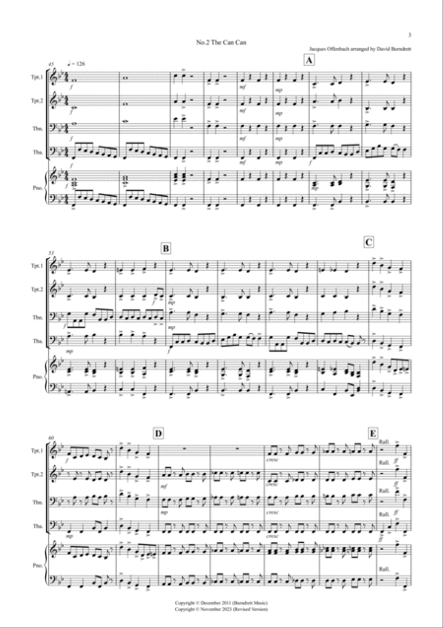 2 Classical Favourites for Brass Quartet (volume two) Brass Quartet scores gallery preview page 3