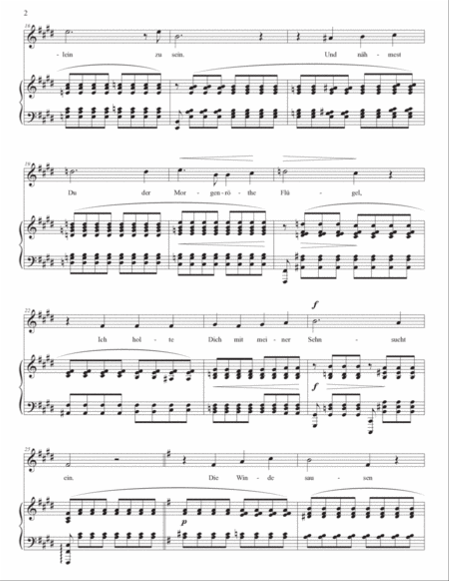 SJÖGREN: Ich möchte schweben über Thal und Hügel, Op. 12 no. 6 (transposed to E major) Voice scores gallery preview page 3