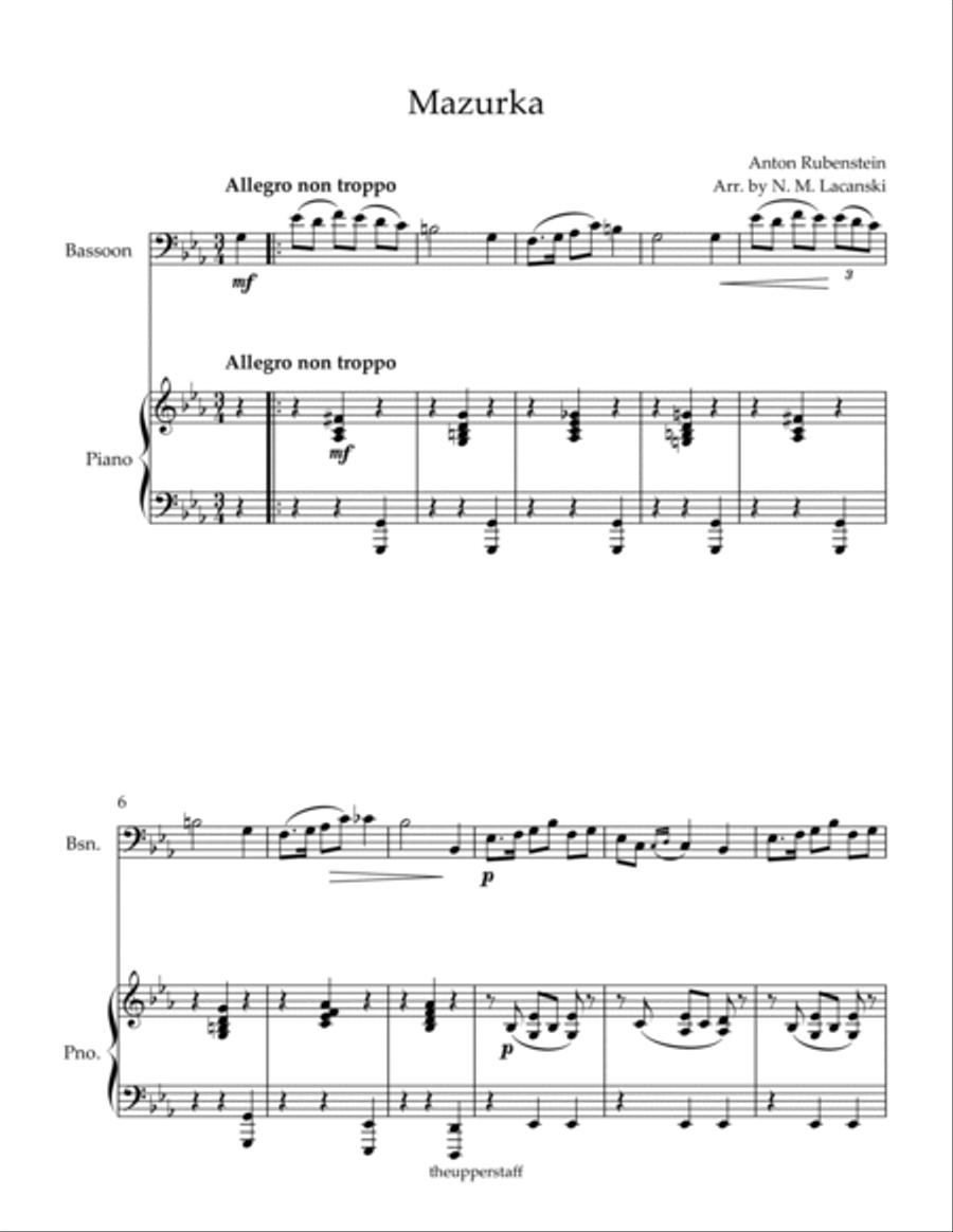 Mazurka Bassoon scores gallery preview page 2