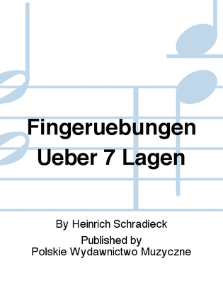 Book cover for Finger Exercises in Seven Positions for Violin