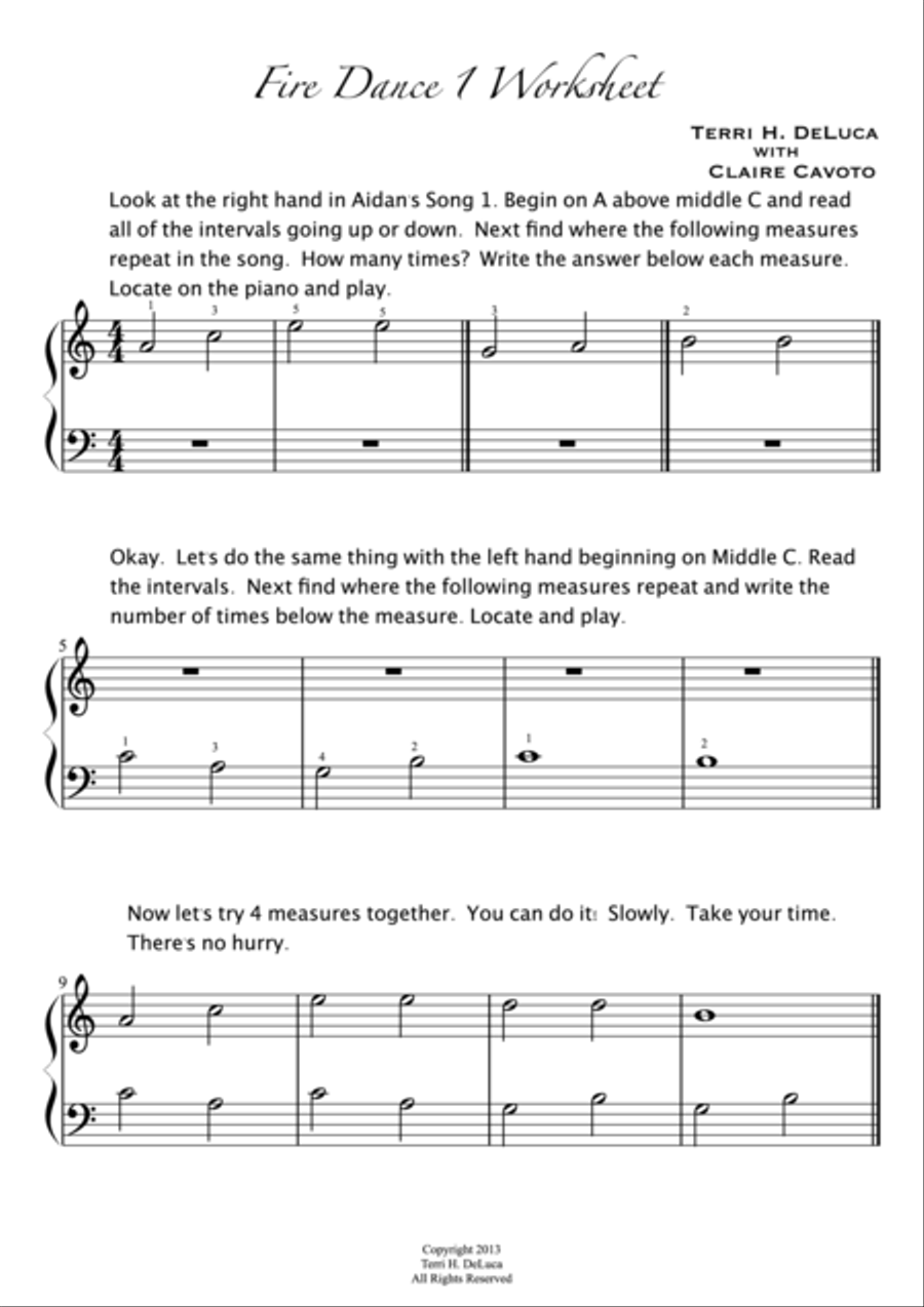 Fire Dance 1,2,3,4 Piano Method scores gallery preview page 1