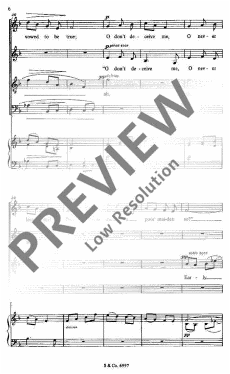 Four Songs from the British Isles 4-Part scores gallery preview page 7