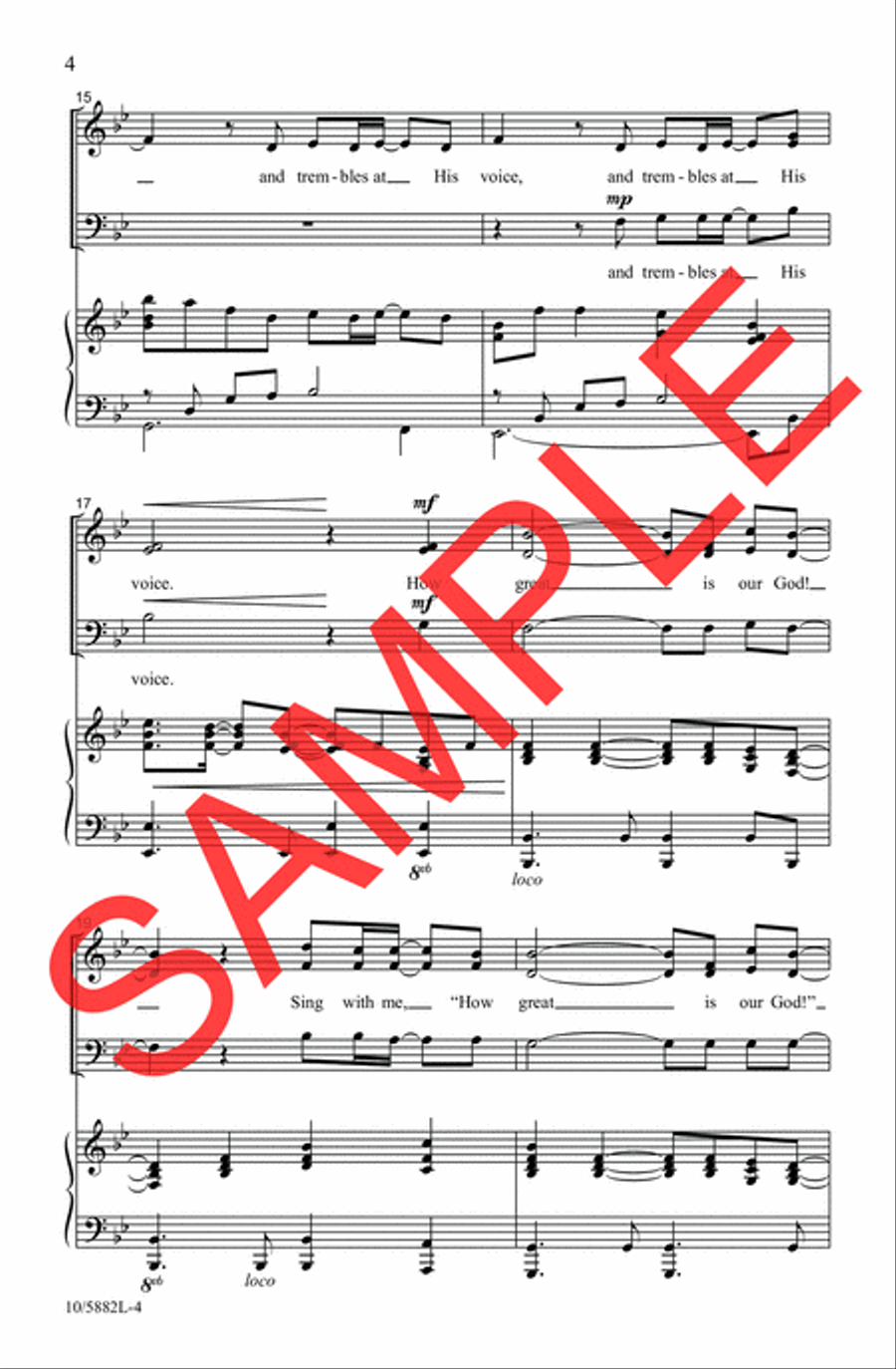 How Great Is Our God Choir scores gallery preview page 4