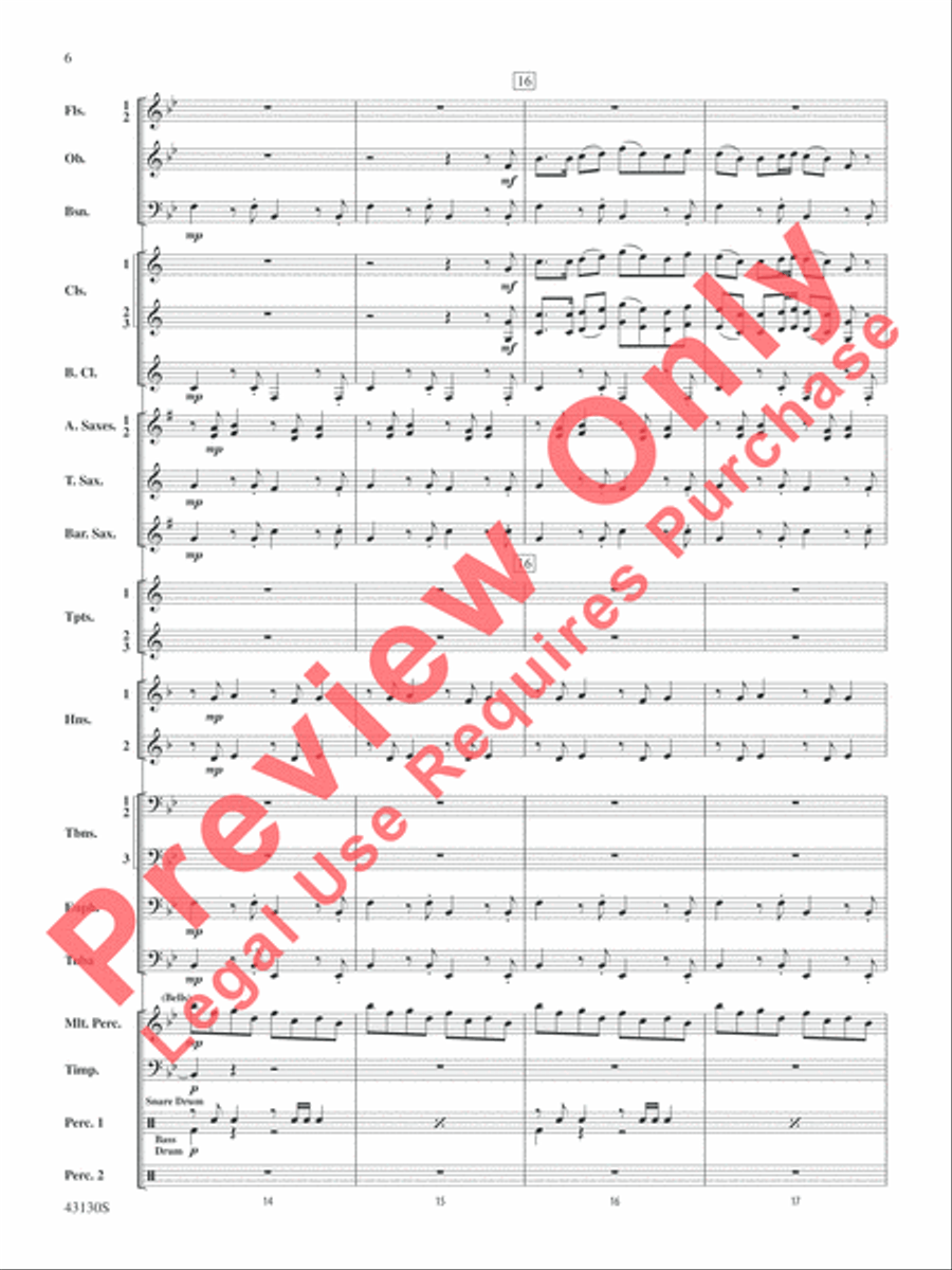 And All the Bells on Earth Shall Ring Concert Band scores gallery preview page 7