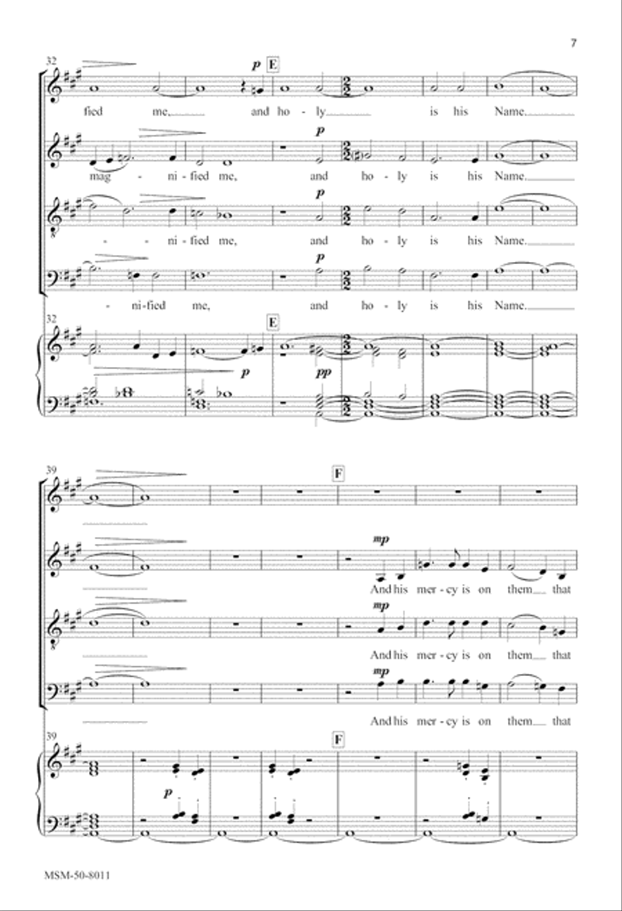 Evening Service in A Evening Service in A Divisi scores gallery preview page 6