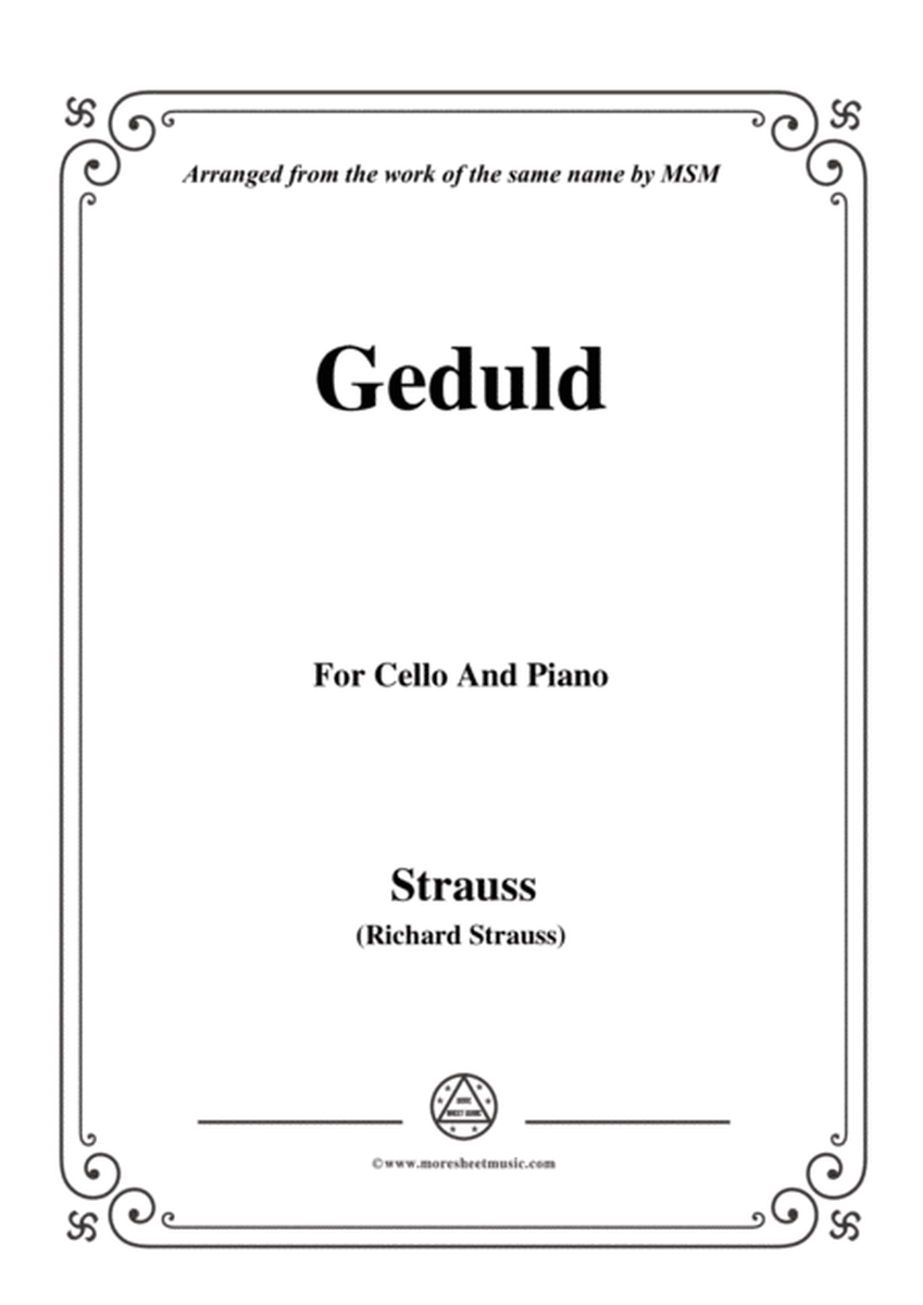Richard Strauss-Geduld, for Cello and Piano image number null
