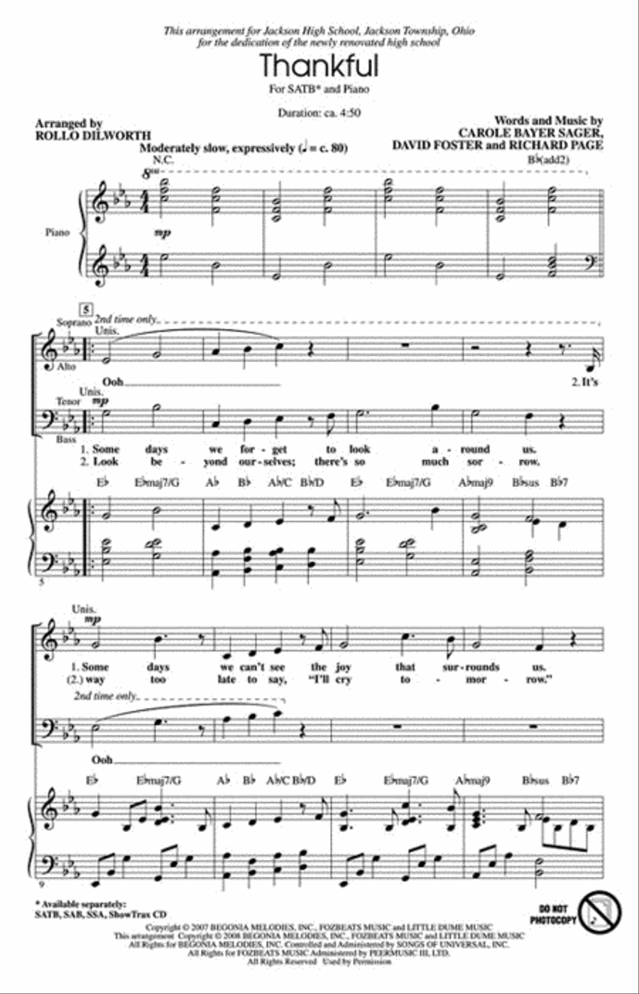 Thankful Thankful 4-Part scores gallery preview page 2