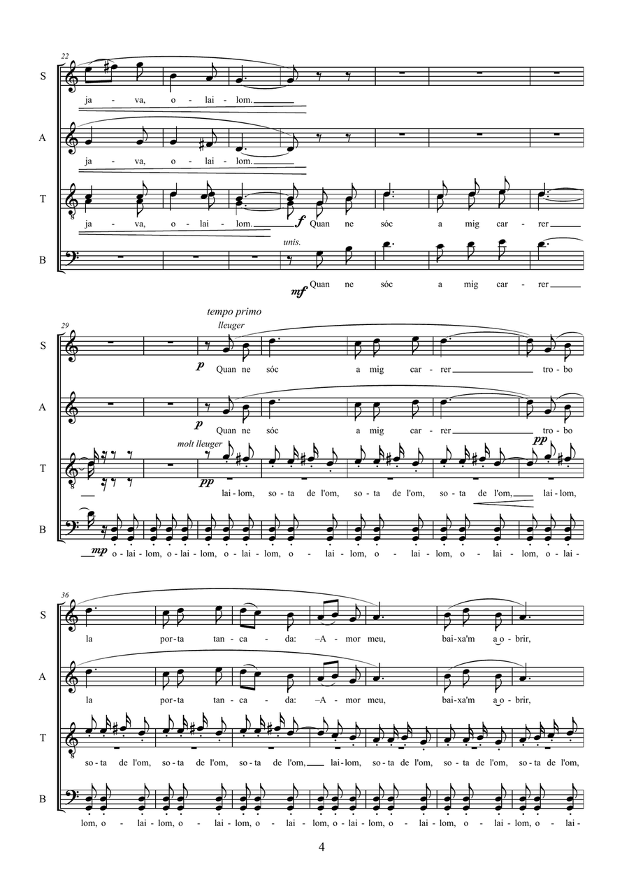 Sota de l'om Sota de l'om 4-Part scores gallery preview page 6
