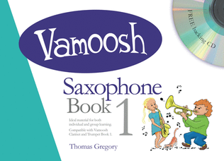 Book cover for Vamoosh Saxophone Book 1 - Book/cd
