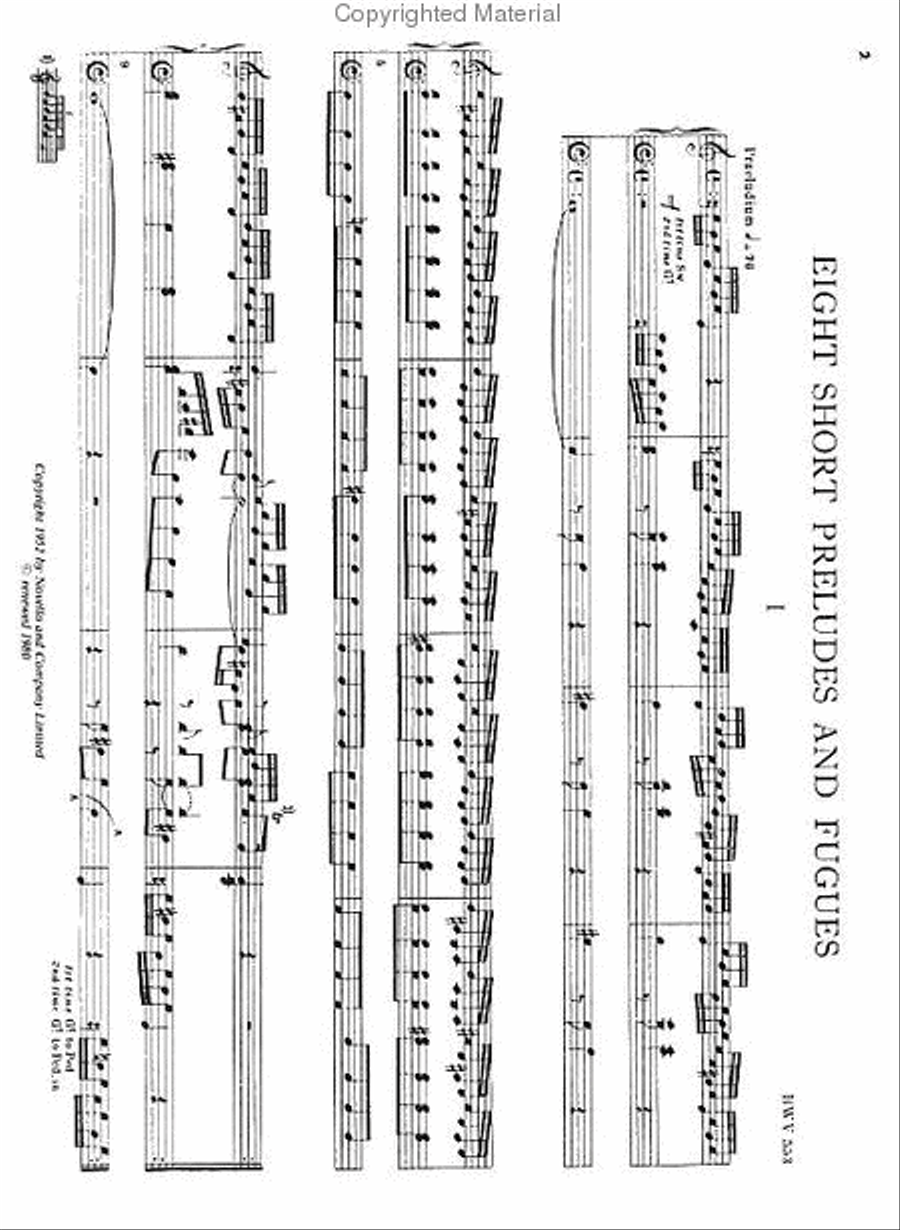 Organ Works Book 1: Eight Short Preludes and Fugues Organ scores gallery preview page 2