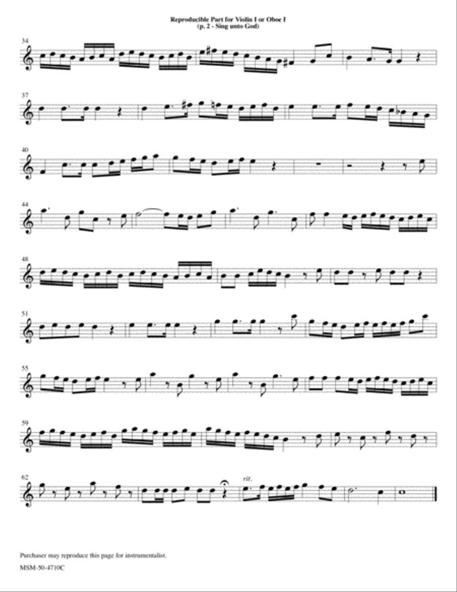 Sing unto God from Judas Maccabaeus (Downloadable String/Oboe Parts) Choir scores gallery preview page 2