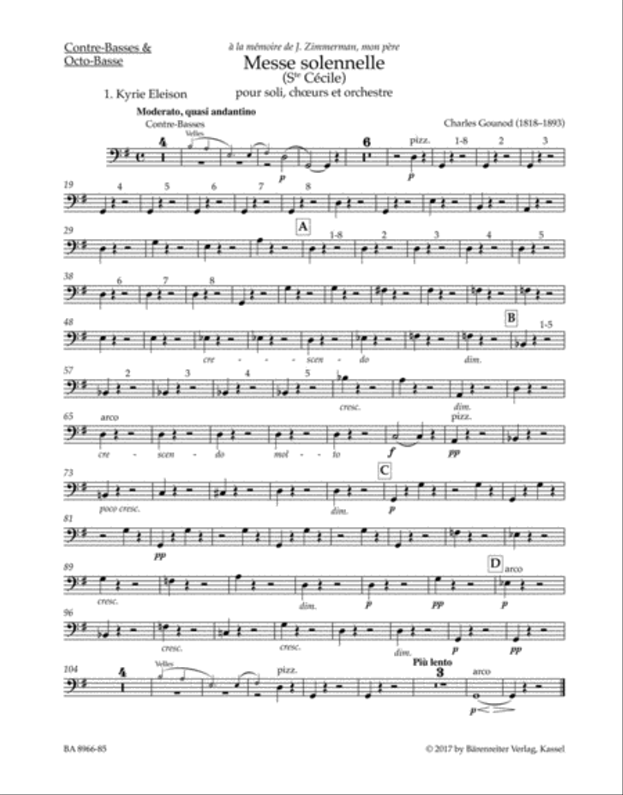 Messe solennelle (Saint Cecile) for Soloists, Choir and Orchestra Choir scores gallery preview page 1