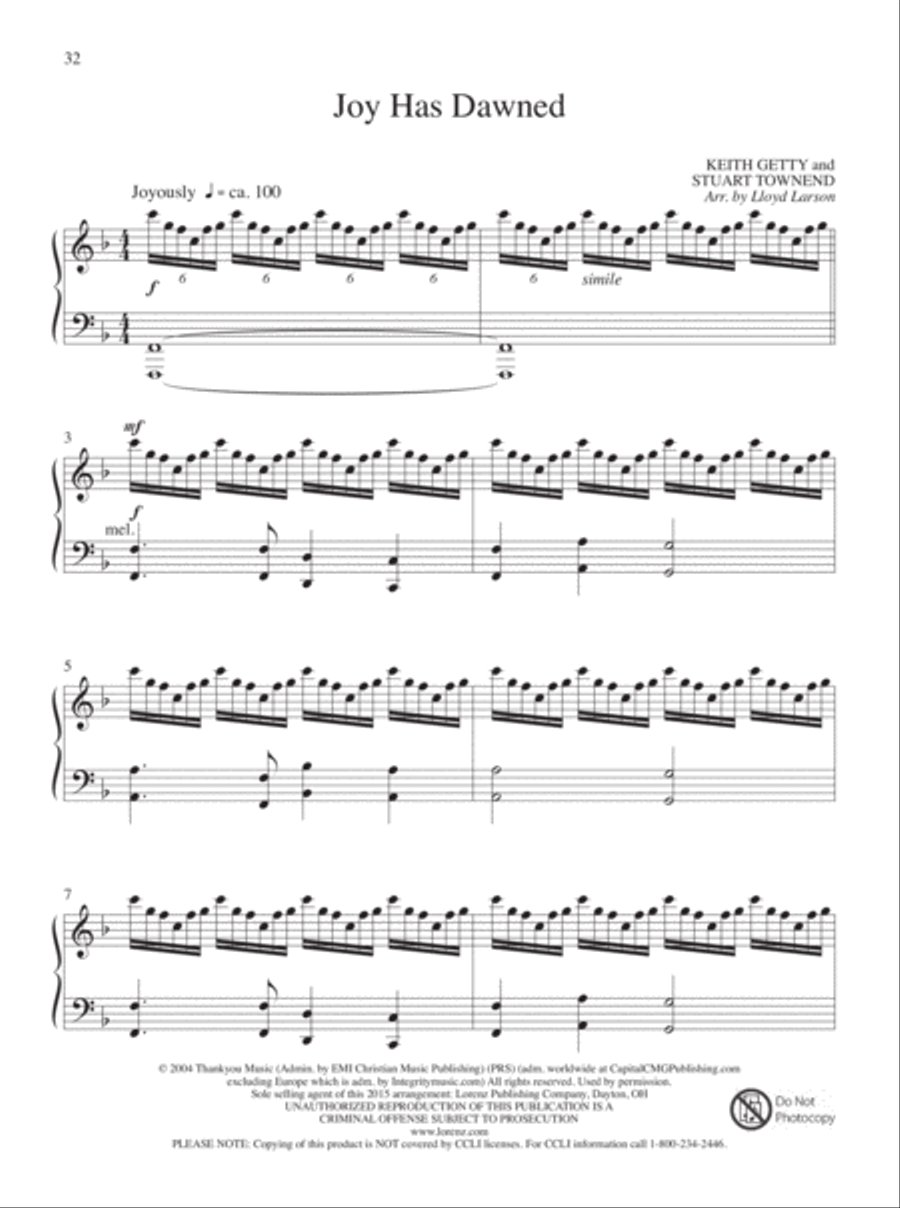 Fill the Earth with Songs Piano Solo scores gallery preview page 20
