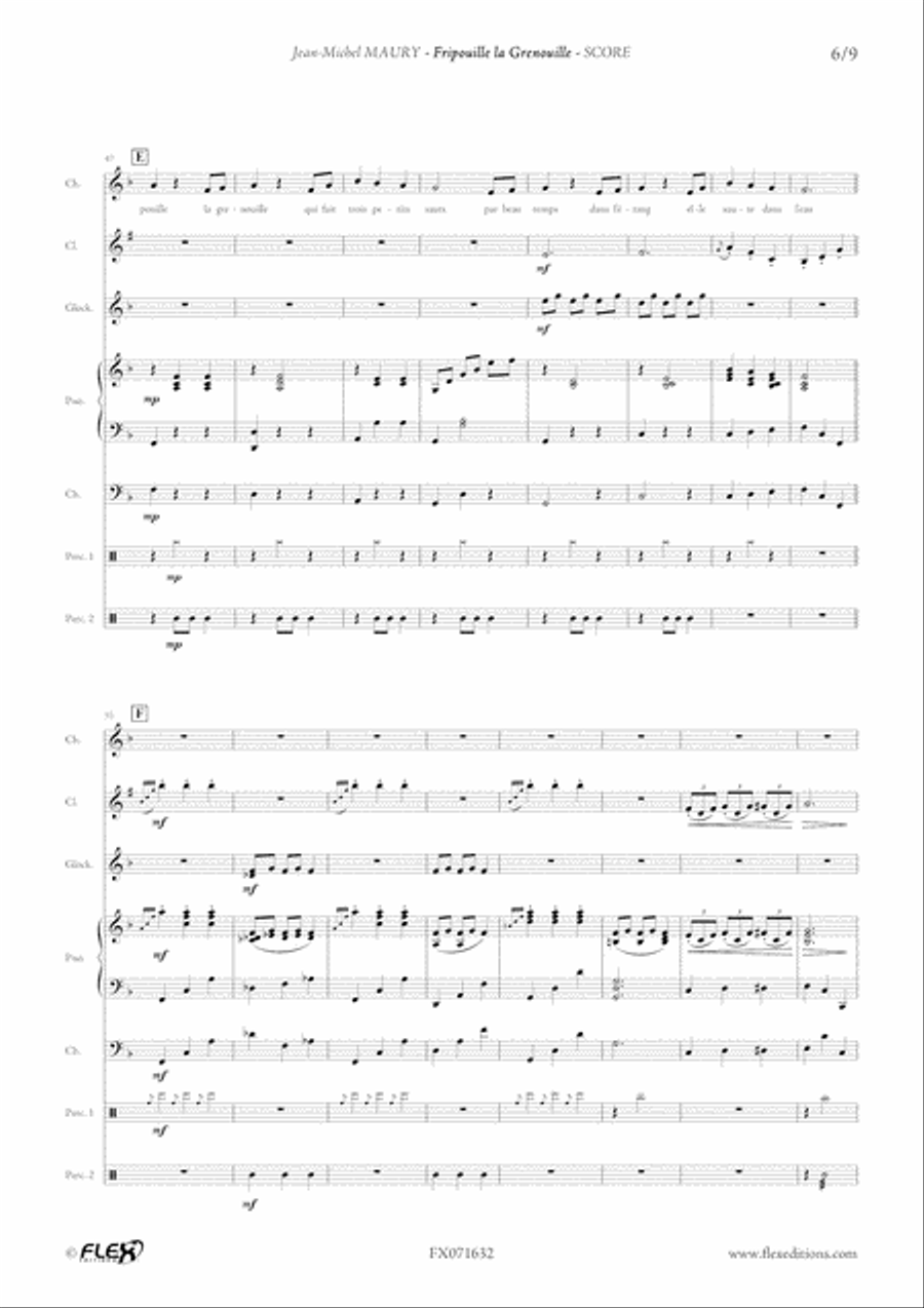 Fripouille la Grenouille Fripouille la Grenouille Children's Choir scores gallery preview page 6