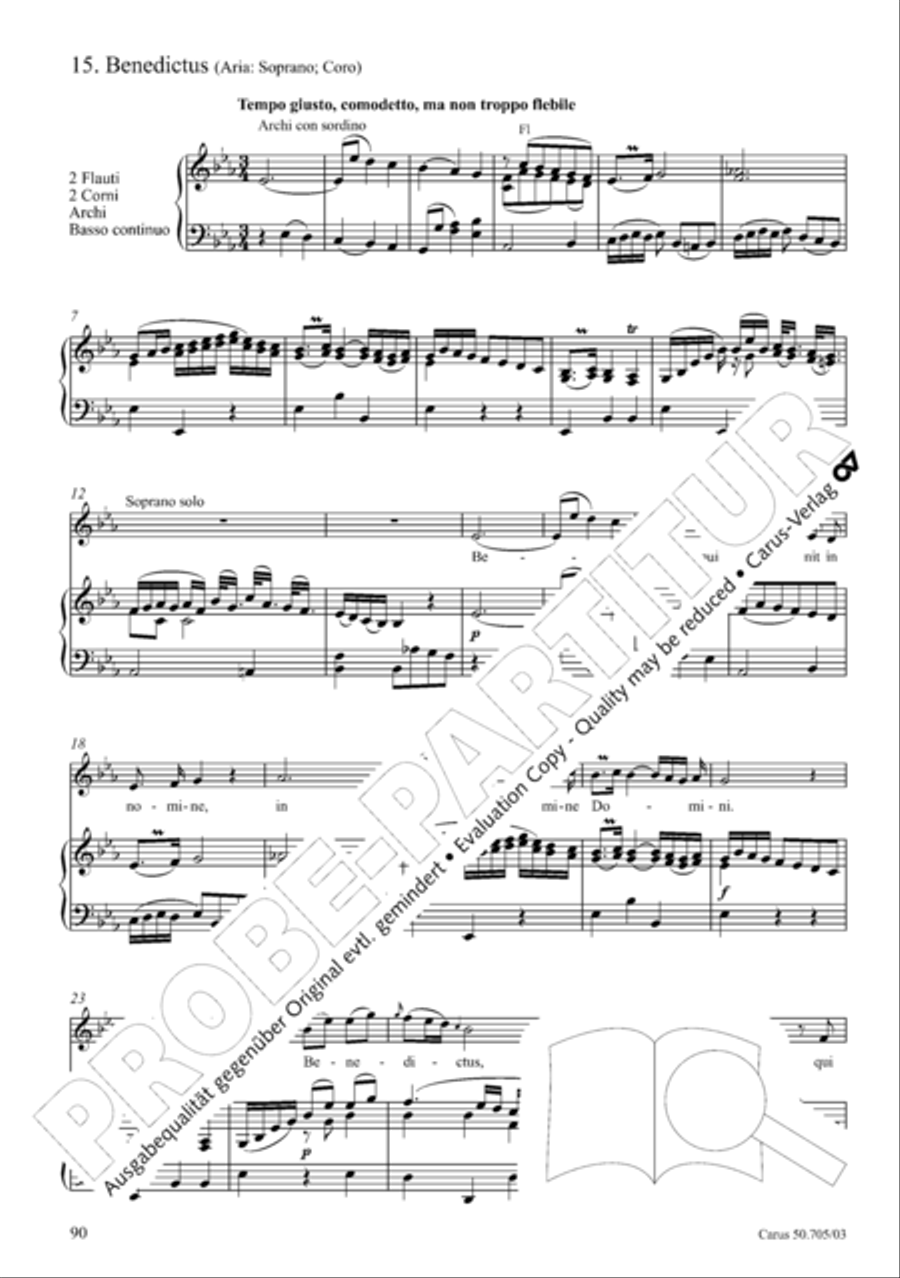 Missa in g. Hasse-Werkausgabe IV/3 4-Part scores gallery preview page 99