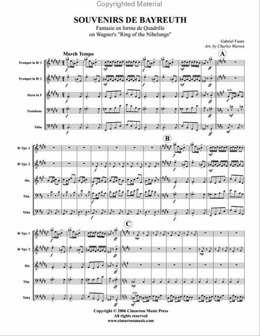 Souvenirs de Bayreuth Souvenirs de Bayreuth Brass Quintet scores gallery preview page 2