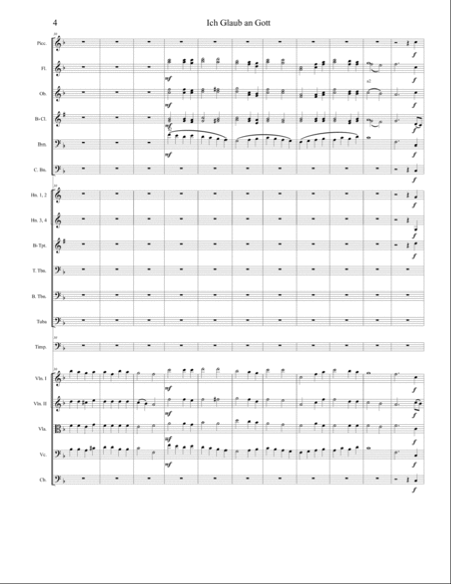 Ich Glaub an Gott Full Orchestra scores gallery preview page 6