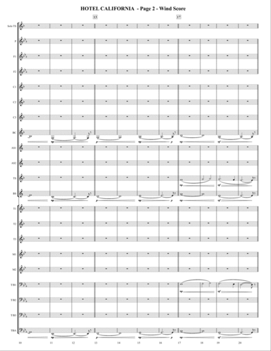 Hotel California Marching Band scores gallery preview page 2