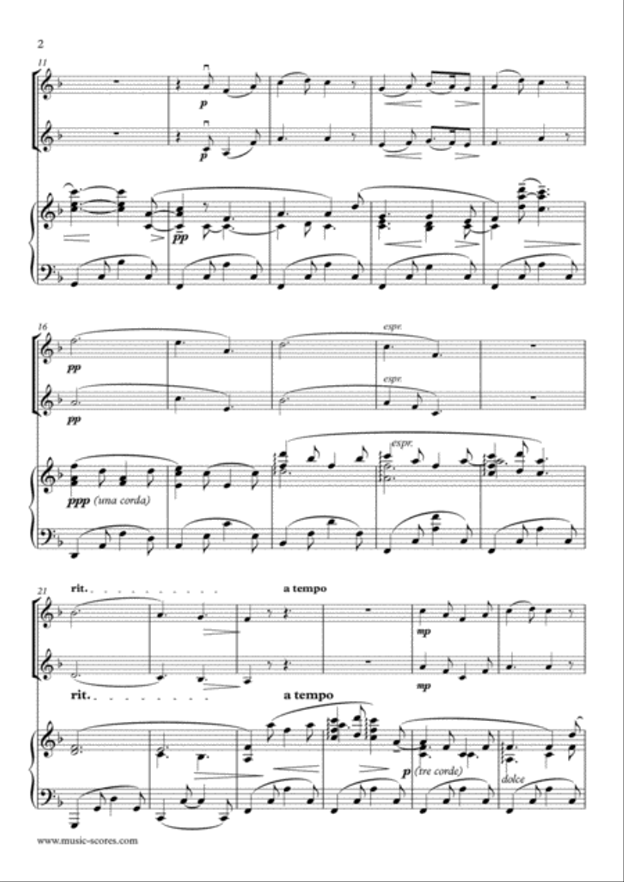 Mary's Lullaby, or Maria Wiegenlied - 2 Violins and Piano Mary's Lullaby, or Maria Wiegenlied - 2 Violins and Piano String Duet scores gallery preview page 2
