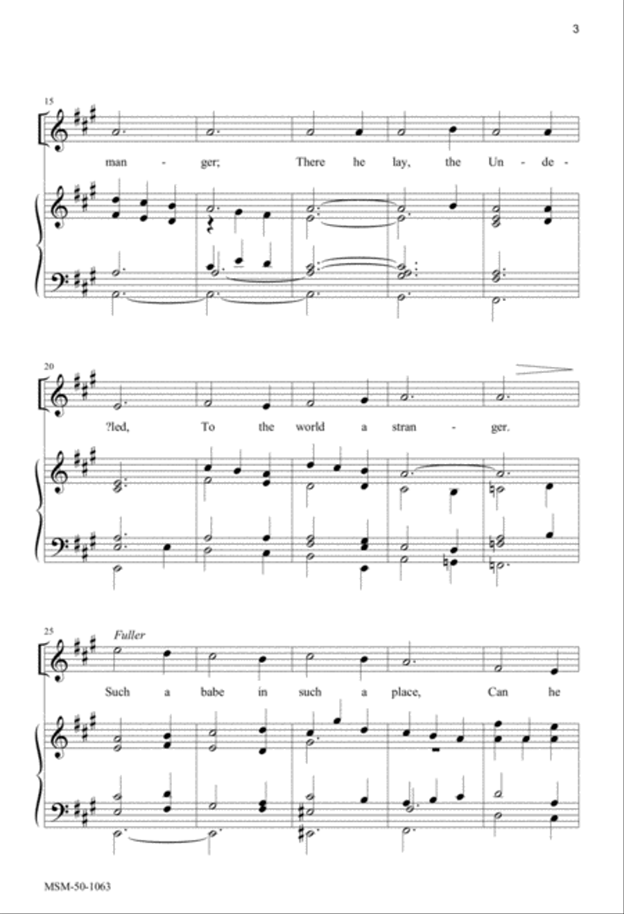 Gentle Mary Laid Her Child 4-Part scores gallery preview page 2