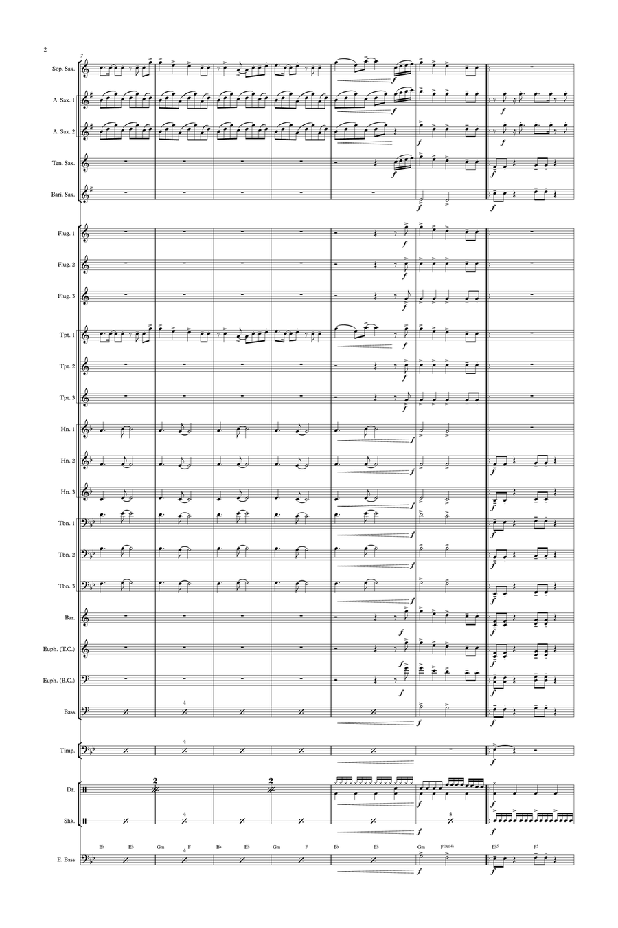 Shut Up And Dance Concert Band scores gallery preview page 3