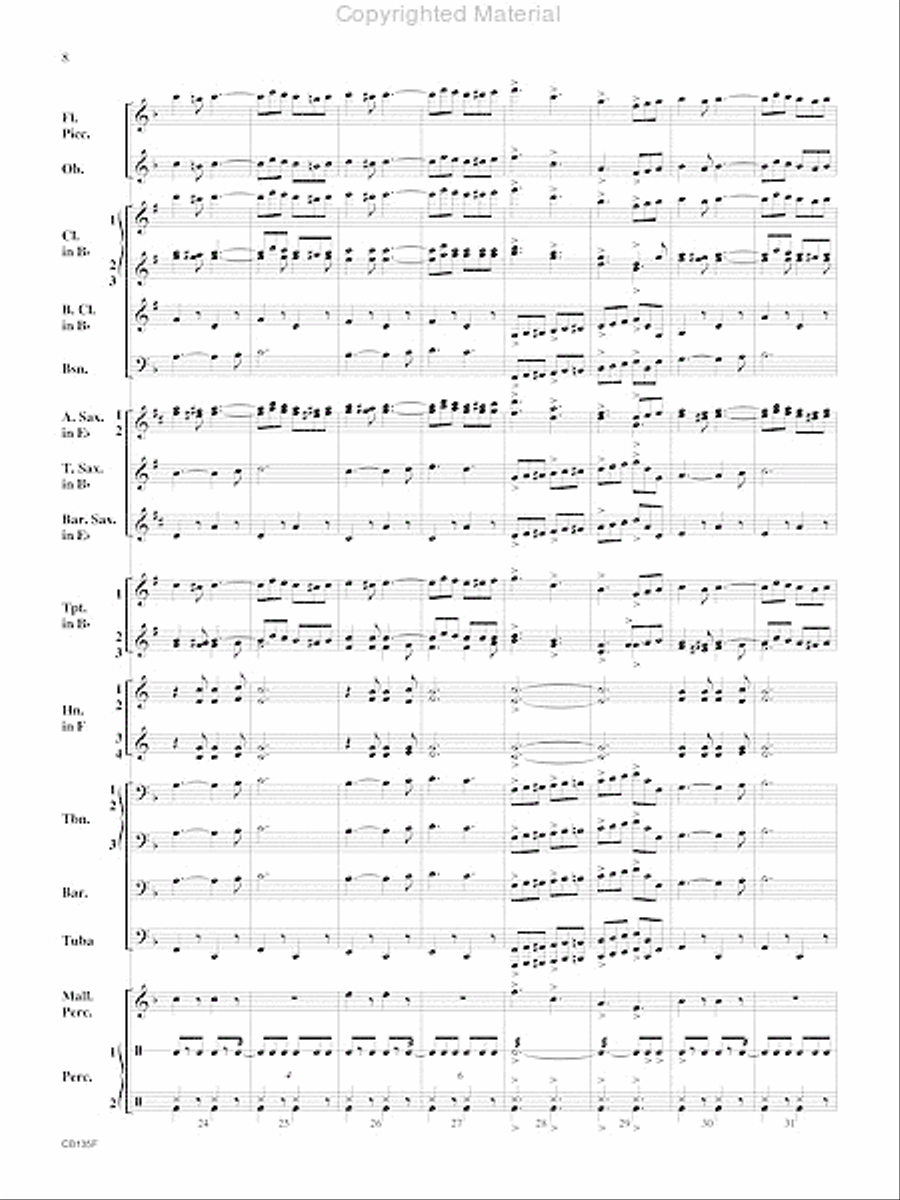 The President's March Concert Band scores gallery preview page 9