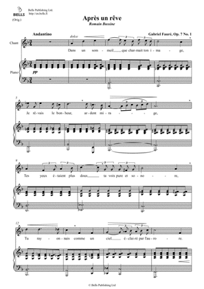Apres un reve, Op. 7 No. 1 (C-sharp minor)