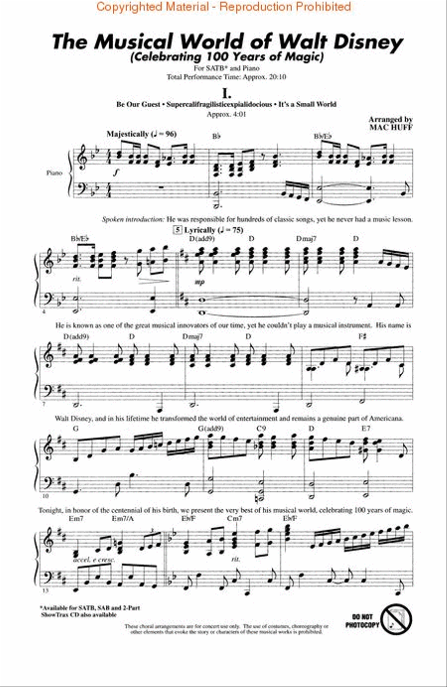 The Musical World of Walt Disney 4-Part scores gallery preview page 2