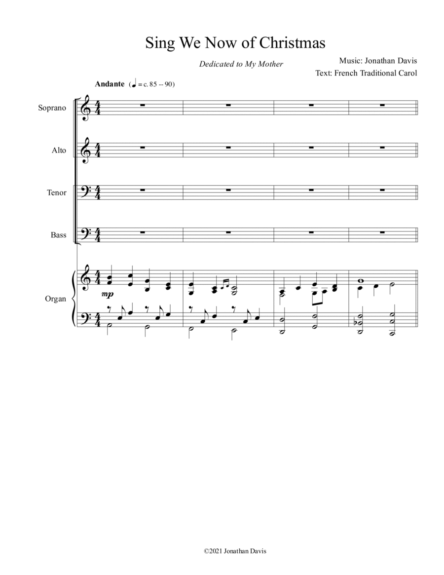 Sing We Now of Christmas Choir scores gallery preview page 1