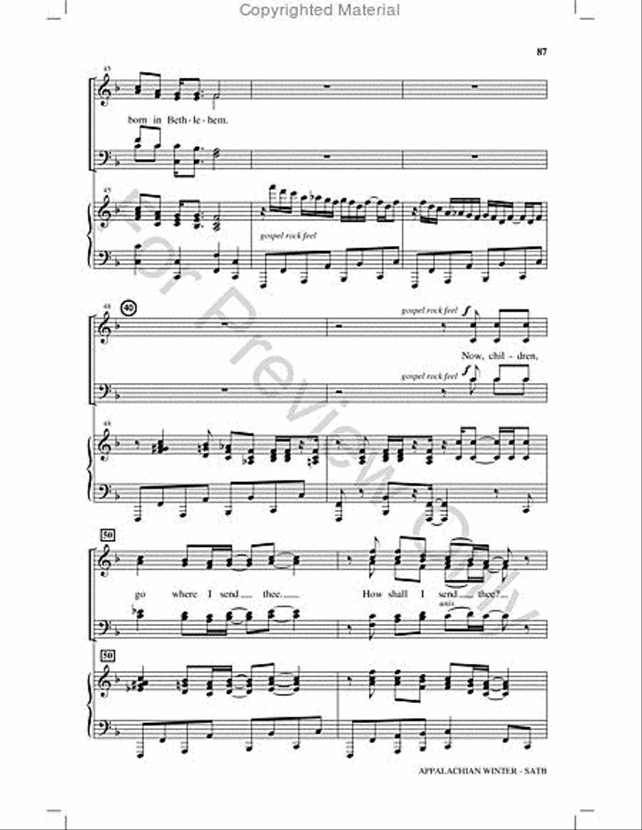 Appalachian Winter Choir scores gallery preview page 86