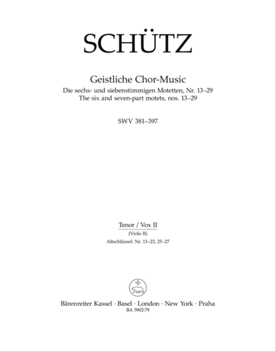 Geistliche Chor-Music SWV 381-397