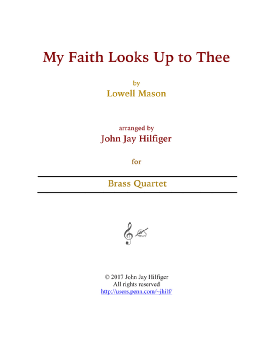 My Faith Looks Up to Thee (Brass Quartet) image number null