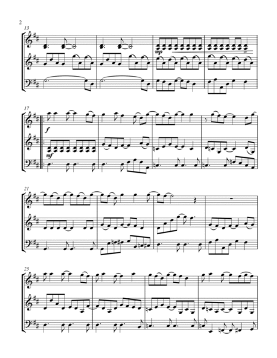 Sweet Child O' Mine String Trio scores gallery preview page 2