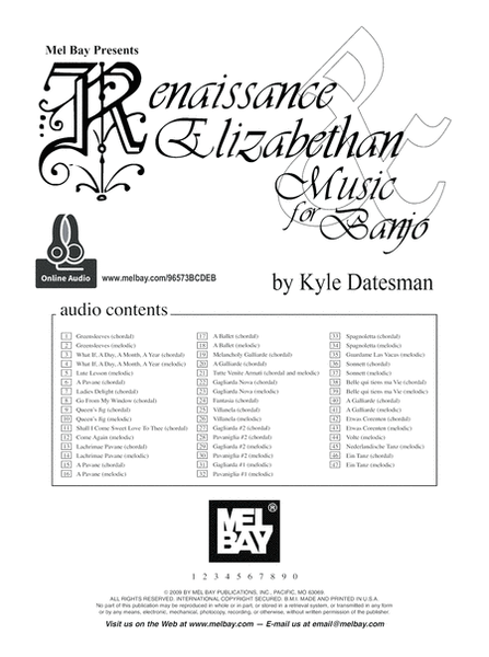 Renaissance & Elizabethan Music for Banjo image number null