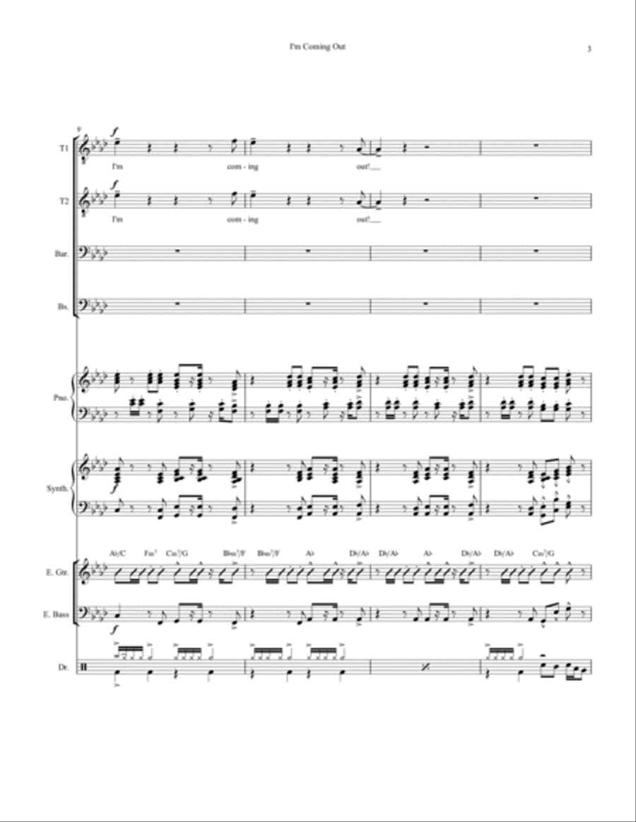 I'm Coming Out Small Ensemble scores gallery preview page 3