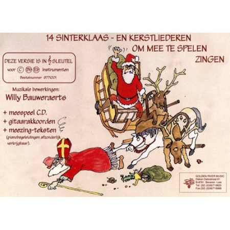 14 Kerst- en Sinterklaasliederen -14 Chrismas and Saint Nicholas songs - G clef