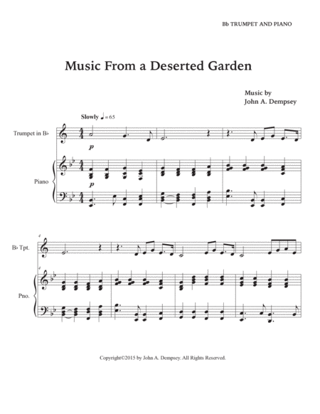 Music From a Deserted Garden (Trumpet and Piano) image number null