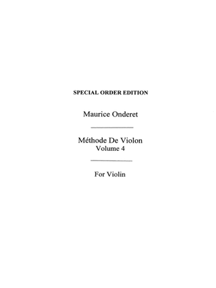Book cover for Violin Method Book 4