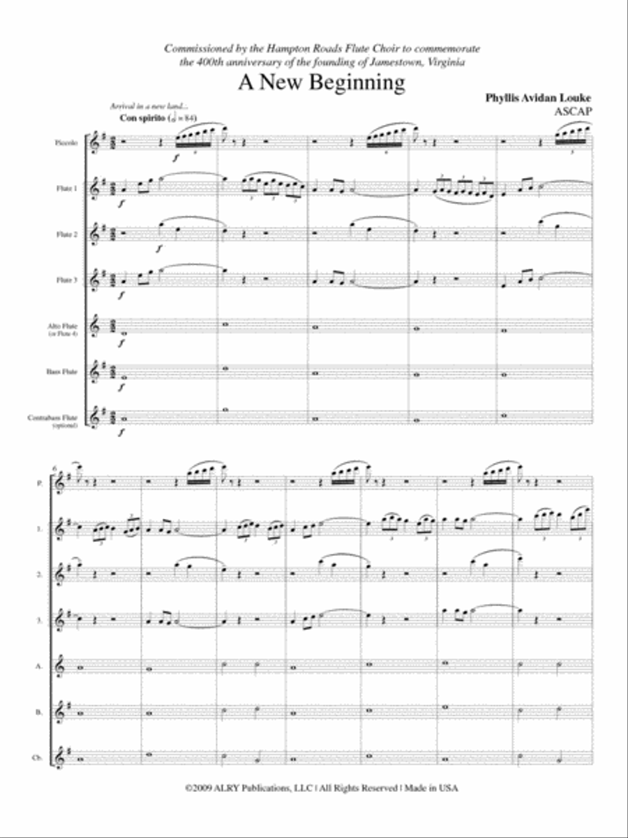 A New Beginning for Flute Choir Flute Choir scores gallery preview page 2