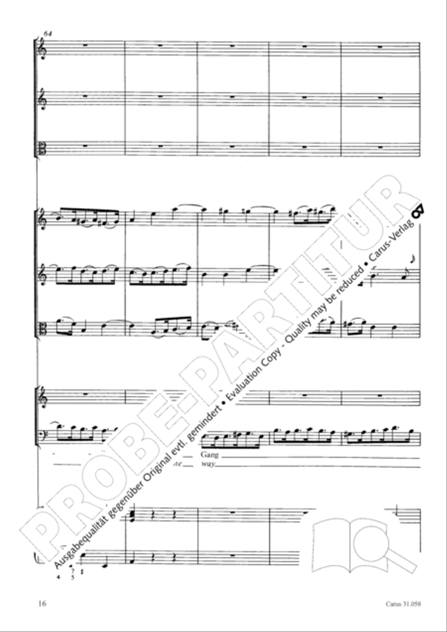O God, what glut of care and pain (Ach Gott, wie manches Herzeleid) Orchestra scores gallery preview page 17
