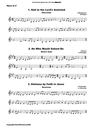16 Favourite Hymns Vol.2 for solo Horn in F
