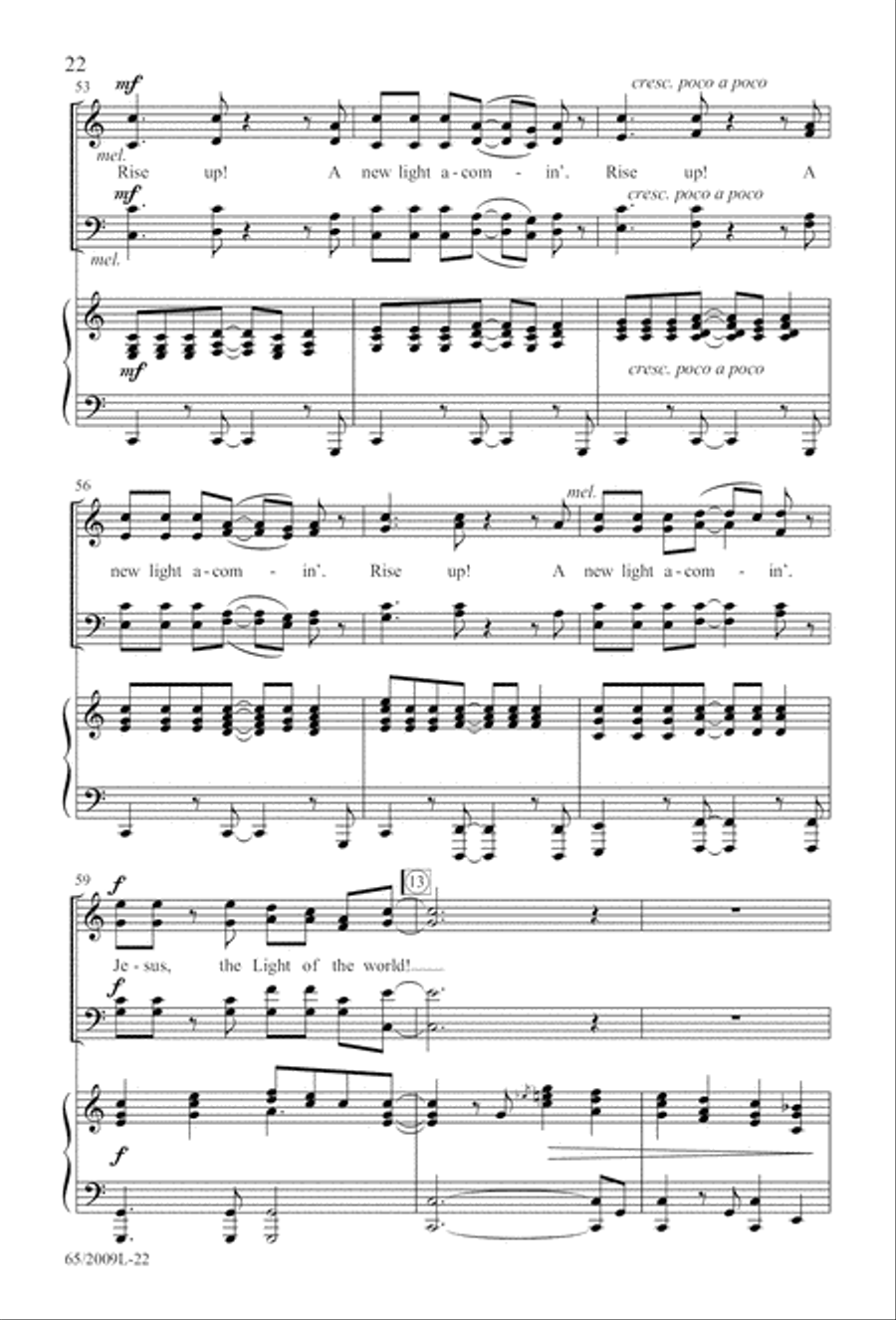 Rise Up! A New Light A-Comin’ 4-Part scores gallery preview page 23