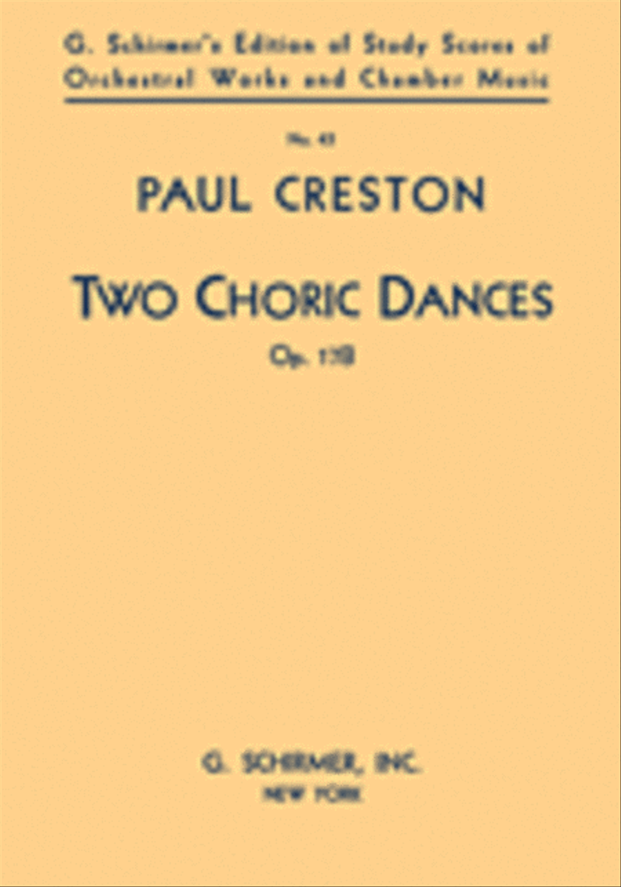 2 Choric Dances, Op. 17b 2 Choric Dances, Op. 17b Orchestra scores gallery preview page 1