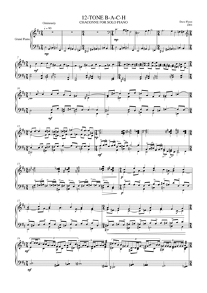 12 Tone BACH - (Piano Solo)